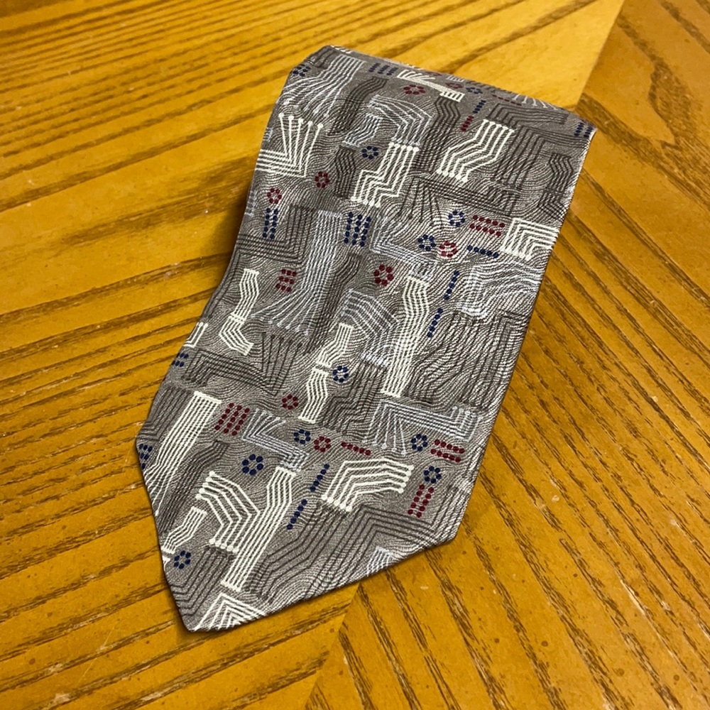 RM Style Vintage Computer Tonal Necktie | 100% Silk